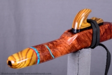 Redwood Burl Native American Flute, Minor, High Eb-5, #K21H (1)